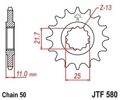 Передня зірка MOTO JT SPROCKETS 102-664-16 (фото 1)