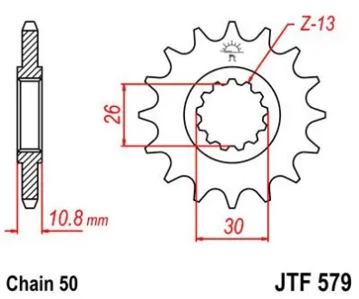 Передня зірка MOTO JT SPROCKETS 102-667-17