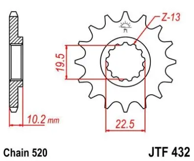 Передня зірка MOTO JT SPROCKETS 10346115