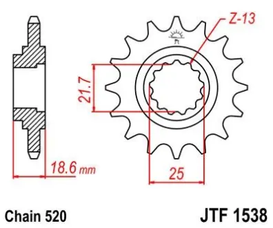 Передня зірка MOTO JT SPROCKETS 104-465-15