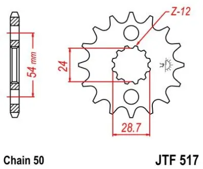 Передня зірка MOTO JT SPROCKETS 104-655-17