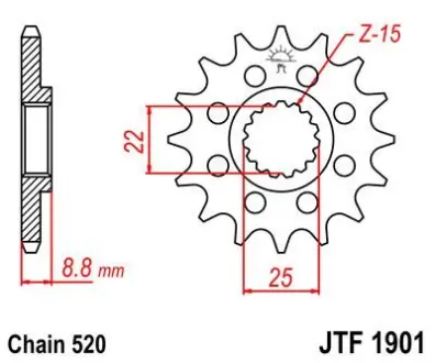 Передня зірка MOTO JT SPROCKETS 105-411-14