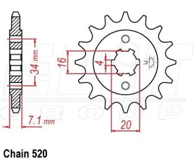 Передня зірка MOTO JT SPROCKETS 105-425-14