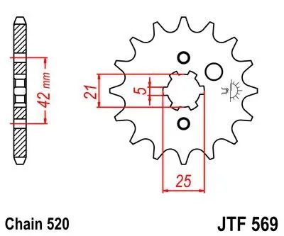 передня зірка MOTO JT SPROCKETS 10542717 - фото 1