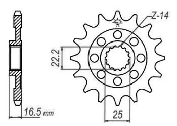 Передня зірка MOTO JT SPROCKETS 105-555-15