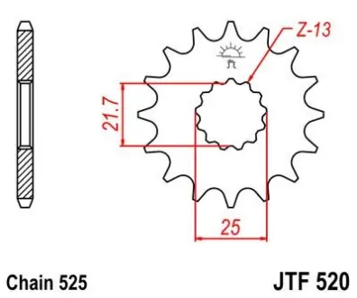 Передня зірка MOTO JT SPROCKETS 105-563-15
