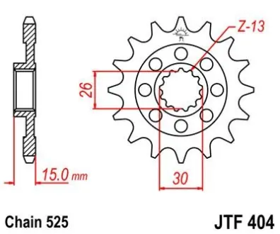 Передня зірка MOTO JT SPROCKETS 105-572-17