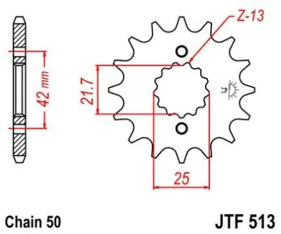 Передня зірка MOTO JT SPROCKETS 105-665-16