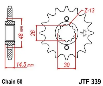 Передня зірка MOTO JT SPROCKETS 105-669-16