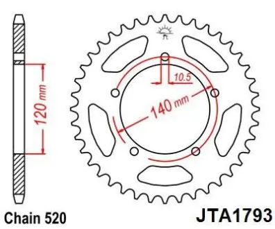 Зірка MOTO JT SPROCKETS 11045243