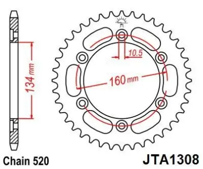 Зірка MOTO JT SPROCKETS 110-461-45