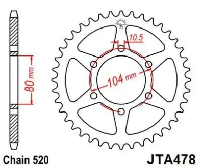 Зірка MOTO JT SPROCKETS 110-462-41