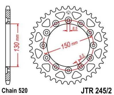 Зірка MOTO JT SPROCKETS 111-463-50