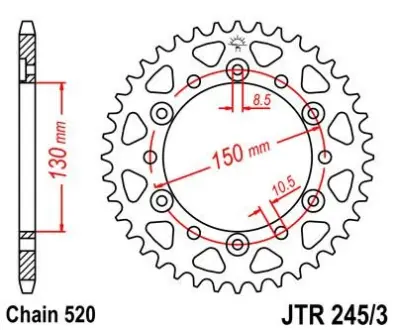 Зірка MOTO JT SPROCKETS 111-464-47