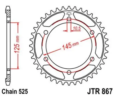 зірка MOTO JT SPROCKETS 112-566-43