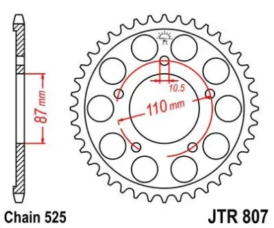 Зірка MOTO JT SPROCKETS 113-551-44