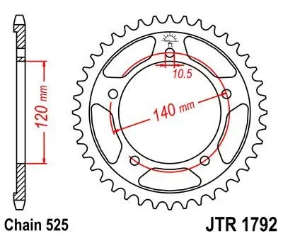 Зірка MOTO JT SPROCKETS 113-552-47 (фото 1)