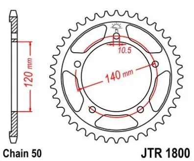Зірка MOTO JT SPROCKETS 113-652-44