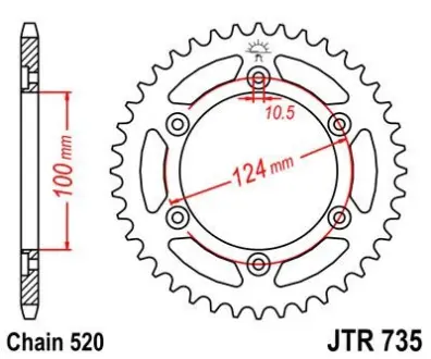 Зірка MOTO JT SPROCKETS 115-461-42