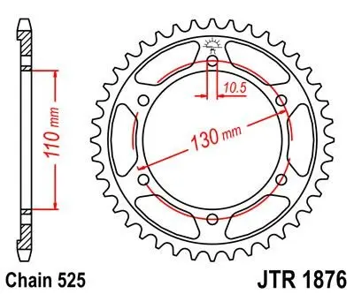 Зірка MOTO JT SPROCKETS 115-567-45 (фото 1)