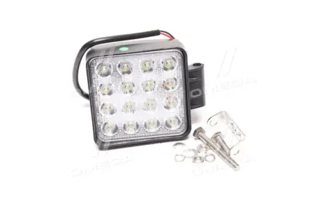 Фара LED квадратна 48W. 16 ламп. 108-128мм. 3300Lm вузький промінь 9-32V 6000K (LITLEDA.) JUBANA 453701051