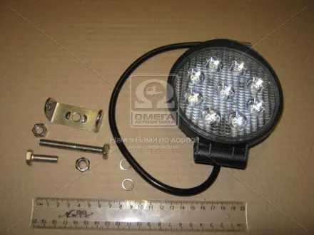 Фара LED кругла 27W. 9 ламп. 115-140мм. 1800Lm широкий промінь 12-24V 6000K (LITLEDA.) JUBANA 453701075
