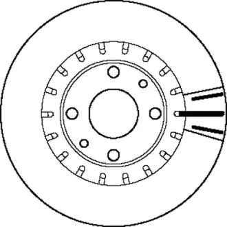 Диск тормозной ВАЗ 2110-2112 передн. вент. (2 шт.) (пр-во Jurid) JURID 562121J