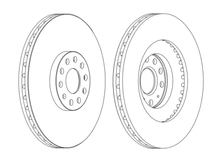 Гальмівний диск передній Audi A3 VW EOS, Golf, Passat, Scirocco / Seat Leon / Skoda Superb JURID 562239JC1