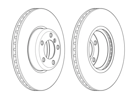 Гальмівний диск передній BMW 1-Series, 2-Series, 3-Series, 4-Series JURID 562979JC1