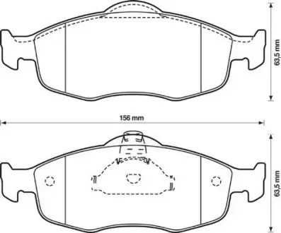 Комплект тормозных колодок, дисковый тормоз JURID 571832D