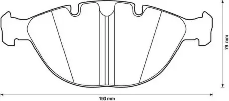 Гальмівні колодки передні BMW X5 (E53) JURID 571993J
