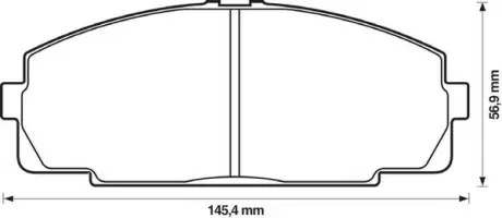 Гальмівні колодки пер. Toyoace (01-21) JURID 572367J