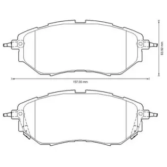 Гальмівні колодки передні Subaru BRZ, Forester, Legacy IV, V, VI, Levorg, Outback, Tribeca, WRX JURID 572638J