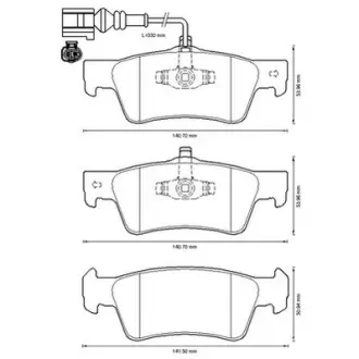 Гальмівні колодки задні VW Transporter V, Multivan V (2003->) JURID 573303J