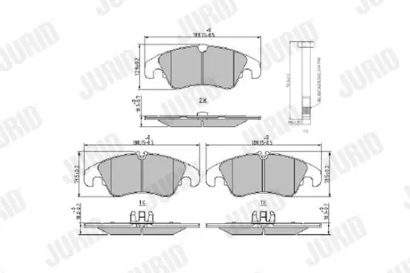 Гальмівні колодки передні Ford Focus II JURID 573944J