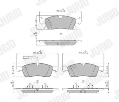 Гальмівні колодки передні MASERATI Levante JURID 574161J