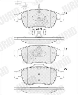 Гальмівні колодки передні MERCEDES-BENZ Citan,T-Class/ RENAULT Kangoo JURID 574269J