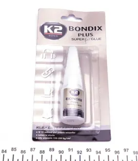 Суперклей універсальний Bondix Plus прозорий 10 г K2 B101