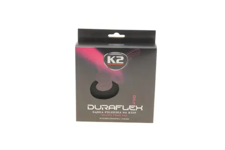 Губка для полірування Duraflex на липучці чорна фінішна 150 мм х 25 мм K2 L614