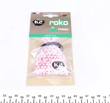 Ароматизатор для салону авто Roko Trio "Зелений чай" 25 г K2 V822T