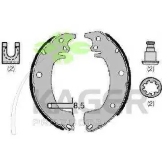 Комплект тормозных колодок KAGER 340058