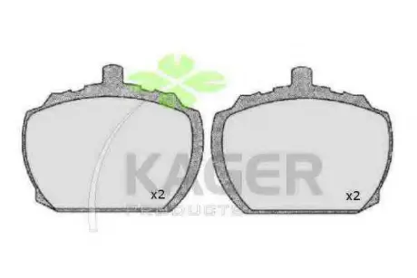 Комплект тормозных колодок, дисковый тормоз KAGER 350069