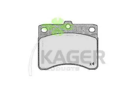 Комплект тормозных колодок, дисковый тормоз KAGER 350207