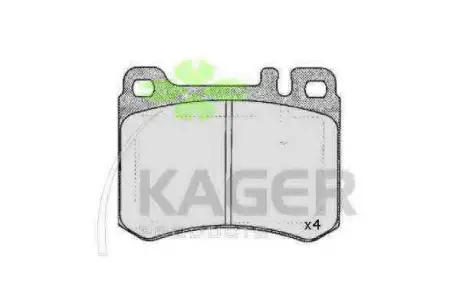 Комплект тормозных колодок, дисковый тормоз KAGER 350316