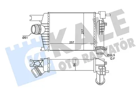 Інтеркулер Renault Captur (13-), Clio IV (13-), Duster II (10-) 0.9Tce, 1.2Tce, 1.5dCi OTO RADYATOR KALE 269000
