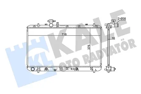 Радіатор охолодження Fiat Sedici, Suzuki Sx4 Radiator OTO RADYATOR KALE 342120