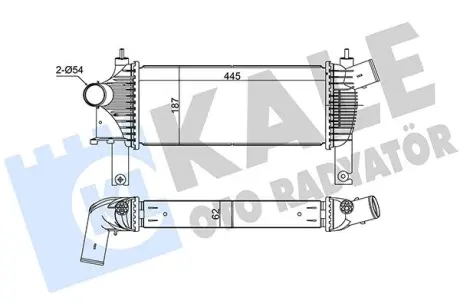 Інтеркулер Nissan Navara (07-), Pathfinder (05-) 2.5 dCi OTO RADYATOR KALE 342355
