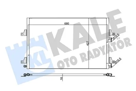 RENAULT Радіатор кондиціонера (конденсатор) Espace IV, Laguna II 01- KALE 342590