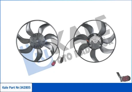 Вентилятор охолодження радіатора Audi A3 (12-), Q2 (17-)/Seat Leon (13-)/Skoda Octavia (13-)/VW Golf (13-) 1.2 Tsi, 1.6 Tdi OTO RADYATOR KALE 342805