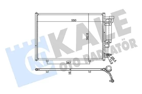 Радіатор кондиціонера Ford Fiesta VI Condenser OTO RADYATOR KALE 342870